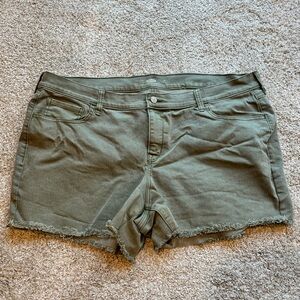 Worn Once | Old Navy Cutoff 4” Shorts | Size: 18 | Color: Green